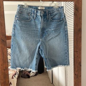 Madewell High Rise Mid Length Denim Shorts 29 NEW